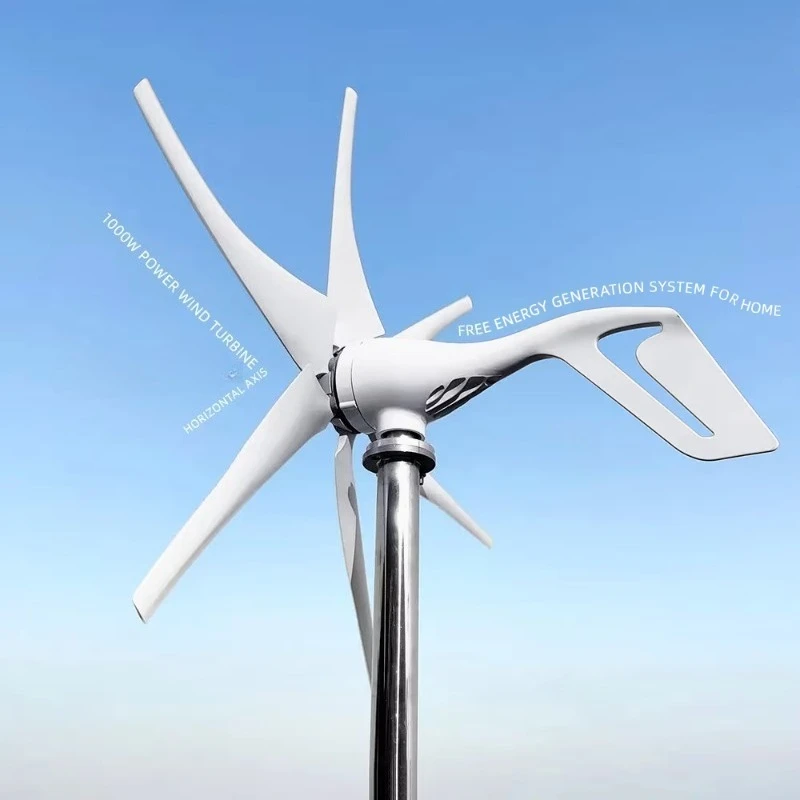 1KW 3KW 5KW Small Residential Windmill Horizontal Axis Wind Mill Turbine Power Generator 3m/s Start Speed for Home Farm