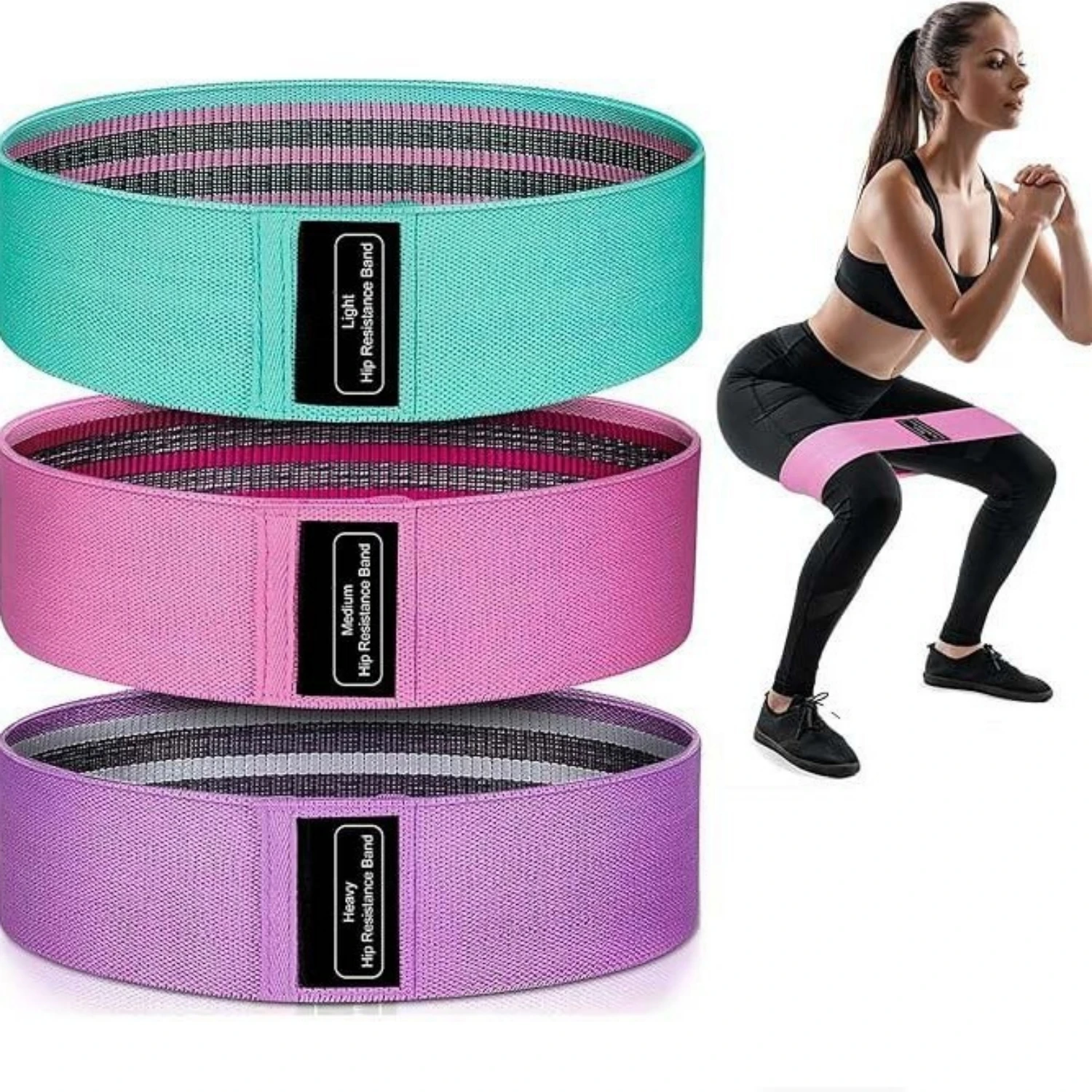 أربطة غنيمة لليوجا في صالة الألعاب الرياضية المنزلية، أربطة مقاومة مرنة متماسكة لرفع المؤخرة، معدات تمارين اللياقة البدنية