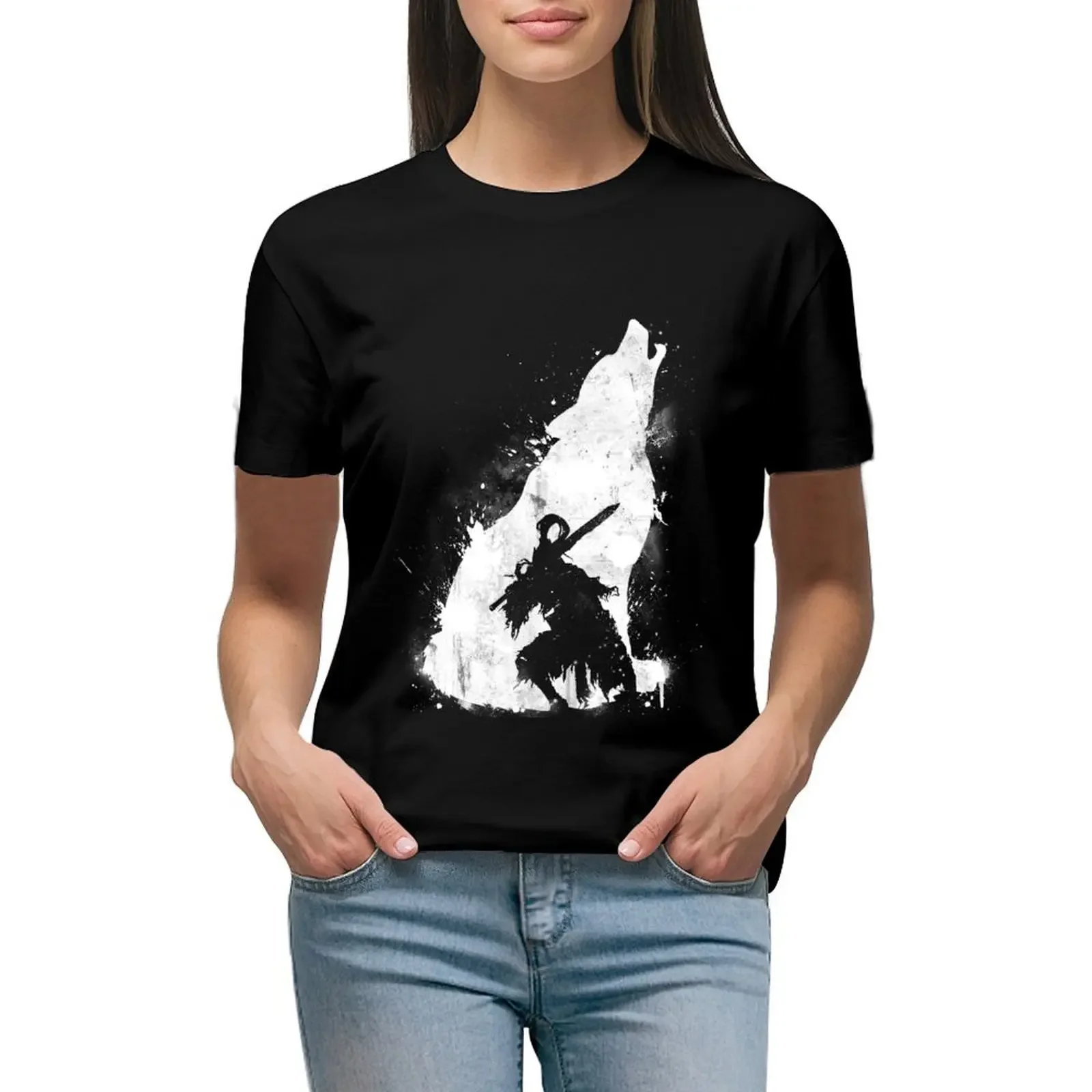 

Abyss Warrior T-Shirt tees heavyweights Female clothing t-shirts for Women cotton