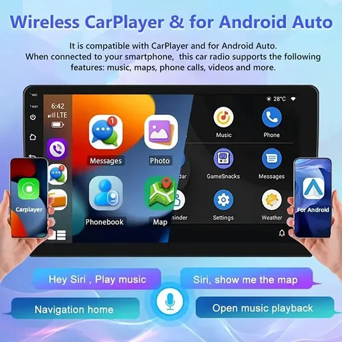 Imagen 2 del producto Radio Universal para coche 2Din, 7 ""/9""/10 "", Android 13, Autoradio 4/8 núcleos, reproductor Multimedia inalámbrico Carpaly, GPS para Hyundai, Nissan, Toyota
