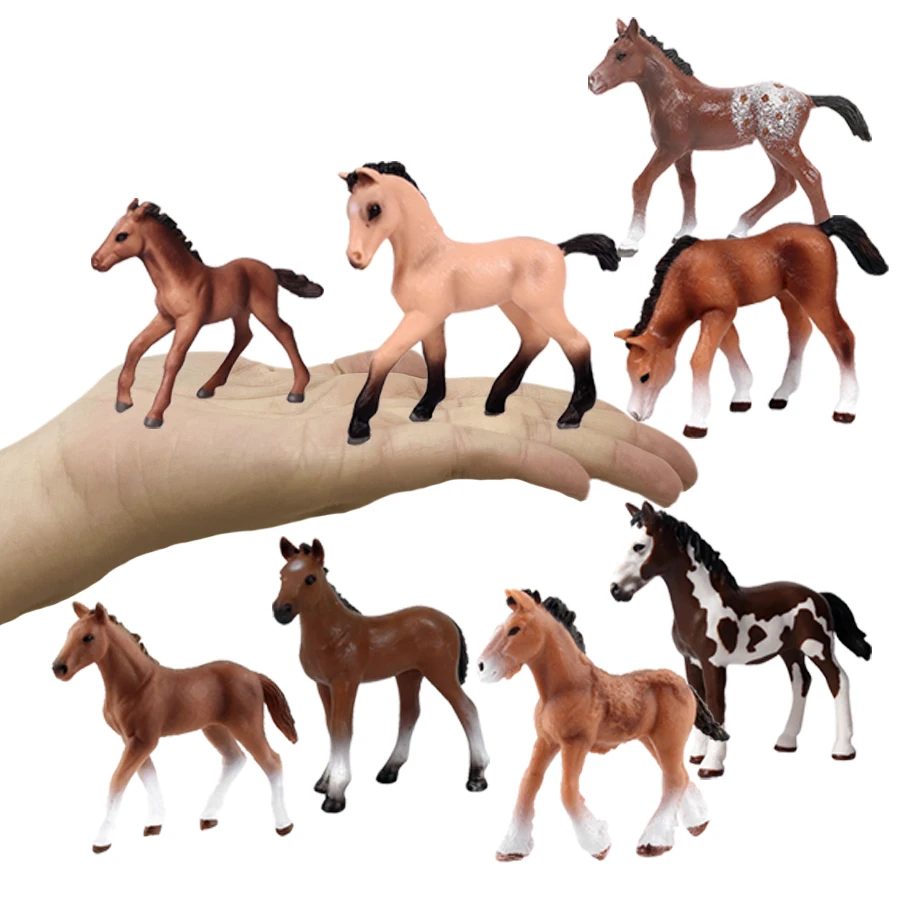 Figurka konia, sztuczne zwierzęta, figurki kucyka, zabawki koni, figurki zwierząt, figurka, zabawki dla dzieci, prezenty dla dzieci, edukacja, gry biurowe