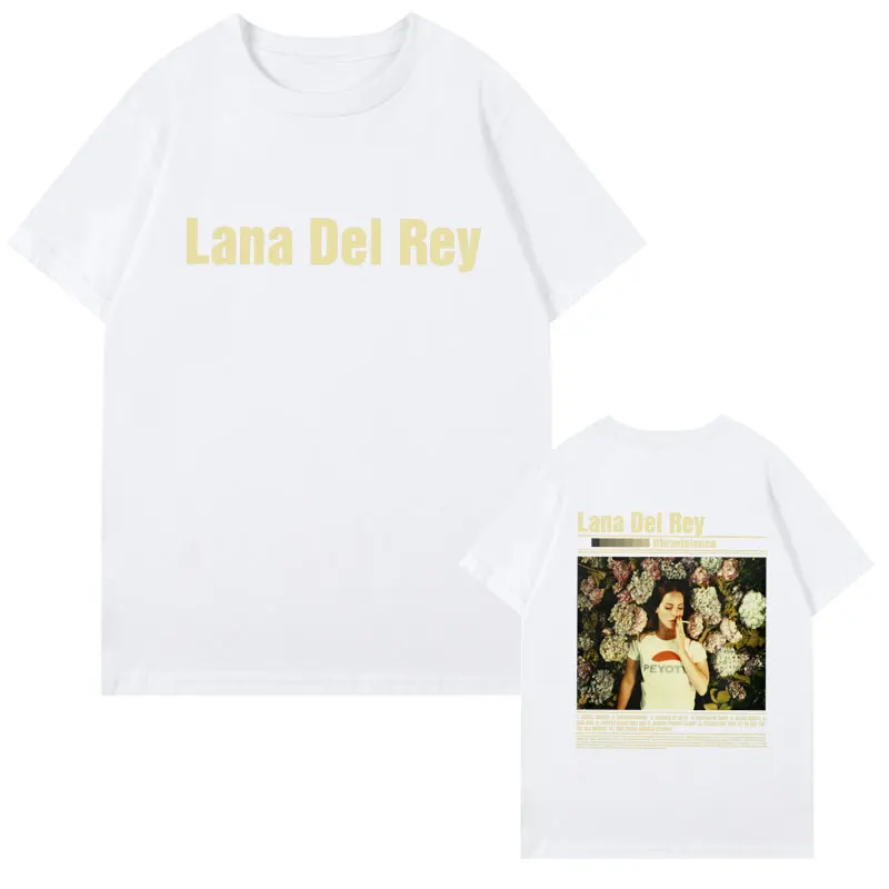 Vintage Lana Del Rey T-shirt Men Women Funny Pure Cotton Streetwear Summer O-Neck Short Sleeve Oversized Comfortable Clothing