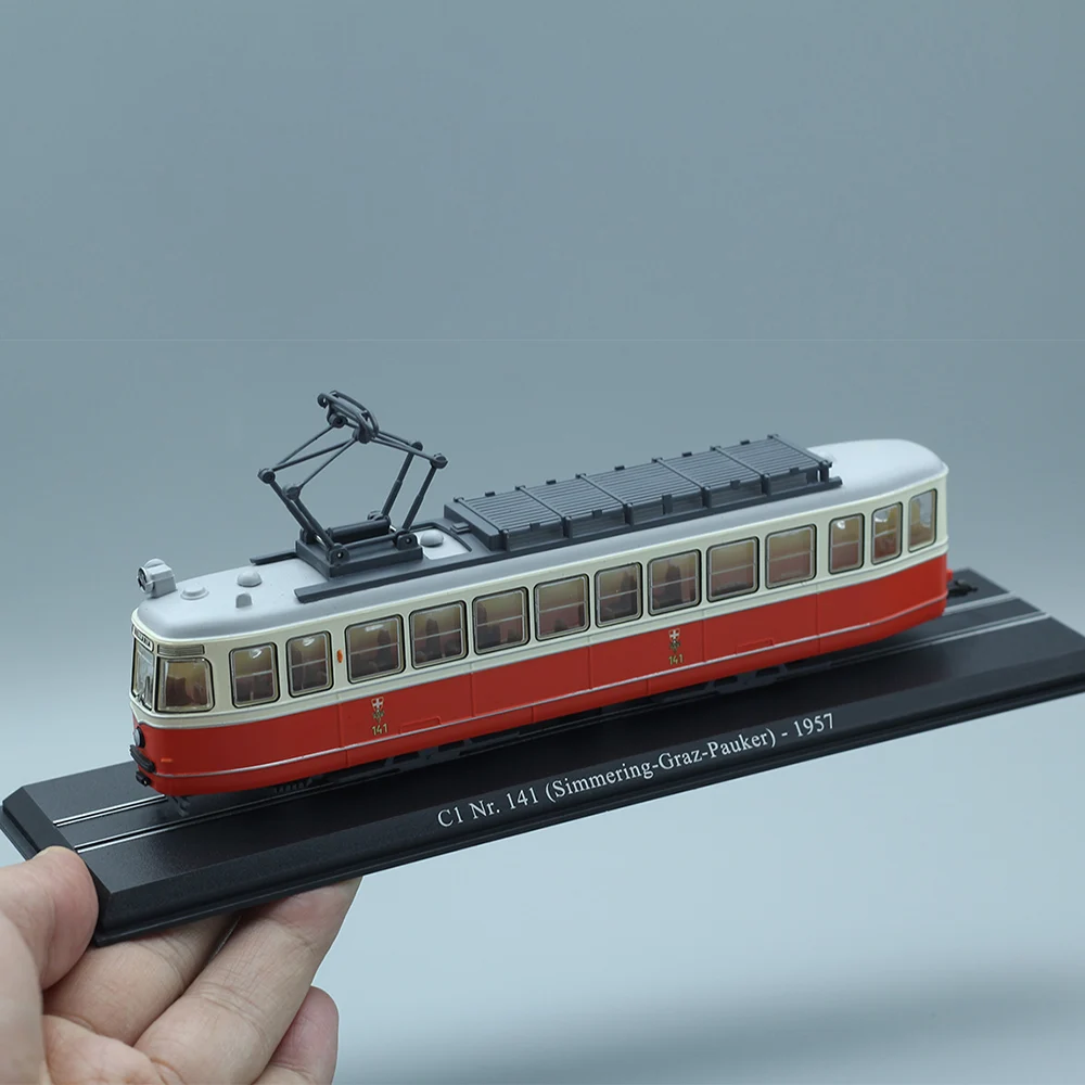 1:87 Scale Germany TW4 Herbrand/A EGG Tram Light Rail Train Simulation Model Collectible Boy Toy Gift Display Ornaments