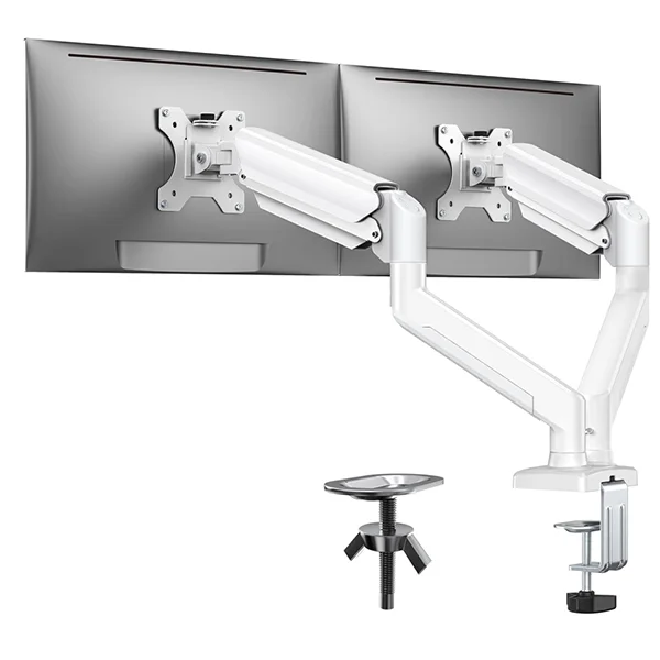 Articulating Screen Adjustable Double Dual Monitor Arm Stand Computer Desktop Skill Tech Vertical Dental Arm Profile