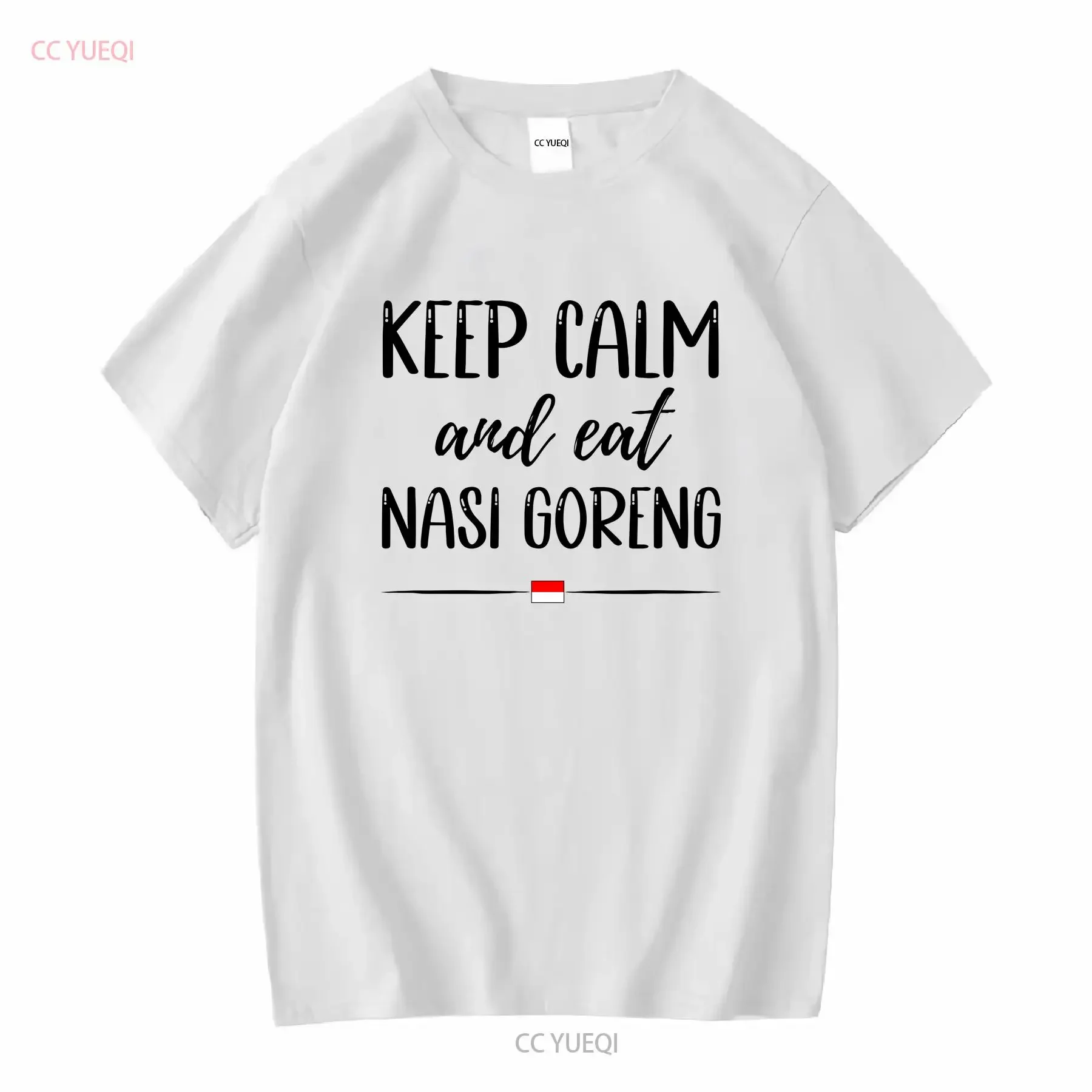 Camiseta Keep Calm and Eat Nasi Goreng, abrazar los sabores, comida de arroz frito indonesio, mangas largas o cortas, lavada vintage