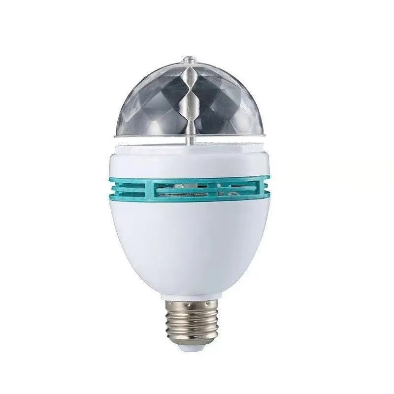 E27 LED RGB 전구 6W 3W 110V 220V 다채로운 자동 회전 프로젝터 크리스탈 led 무대 조명, 매직 볼 DJ 파티 디스코 효과 램프