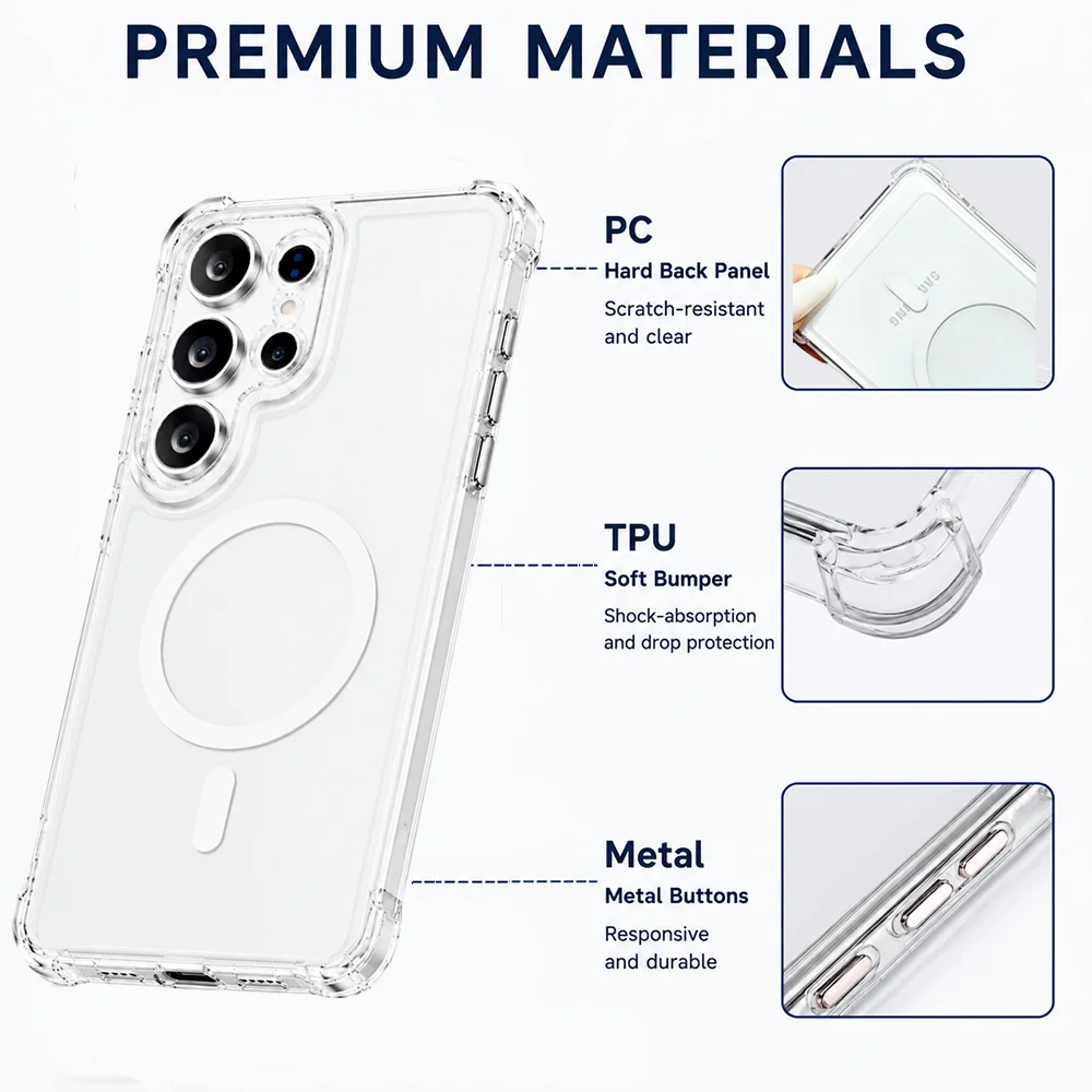 Magnetic Clear Case For Samsun - Phone Cases Brand ulasan dan harga