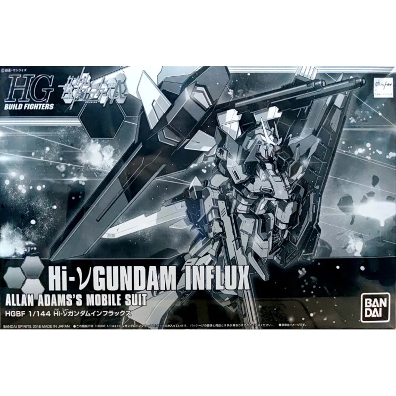 Bandai Genuine Gundam Model Garage Kit HG Series 1/144 Hi-V Gundam Influx Anime Action Figure Toys for Boys Collectible Toy