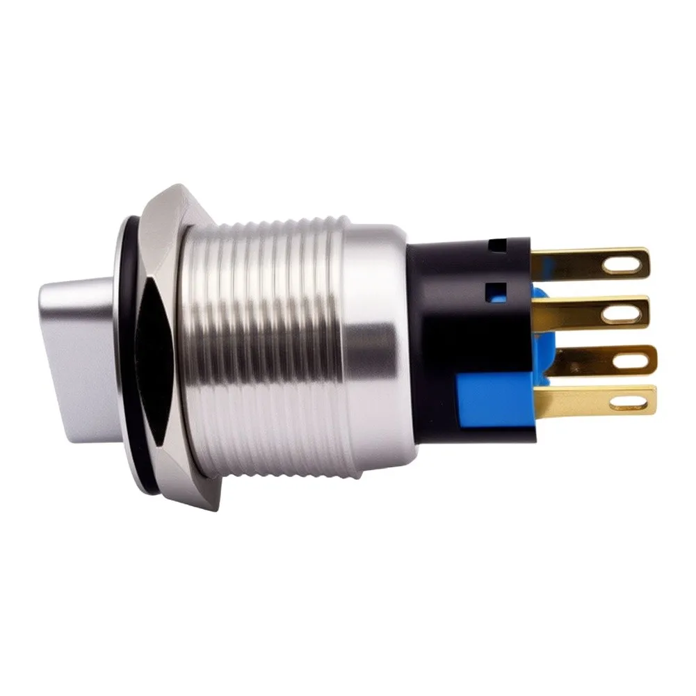 For Industrial Environments 2NO2NC Switch Self for reset Push Button Switch Yellow Light 5A for maximum Current Bright Point