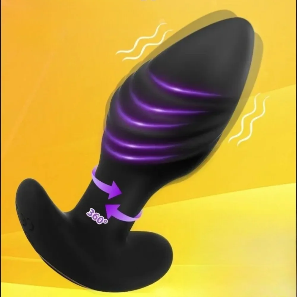 Wireless Remote Control Rotating Vibration Anchor-Shaped Silicone Anal Plug Massager for Couples Adult Sex Toys And Products 18+