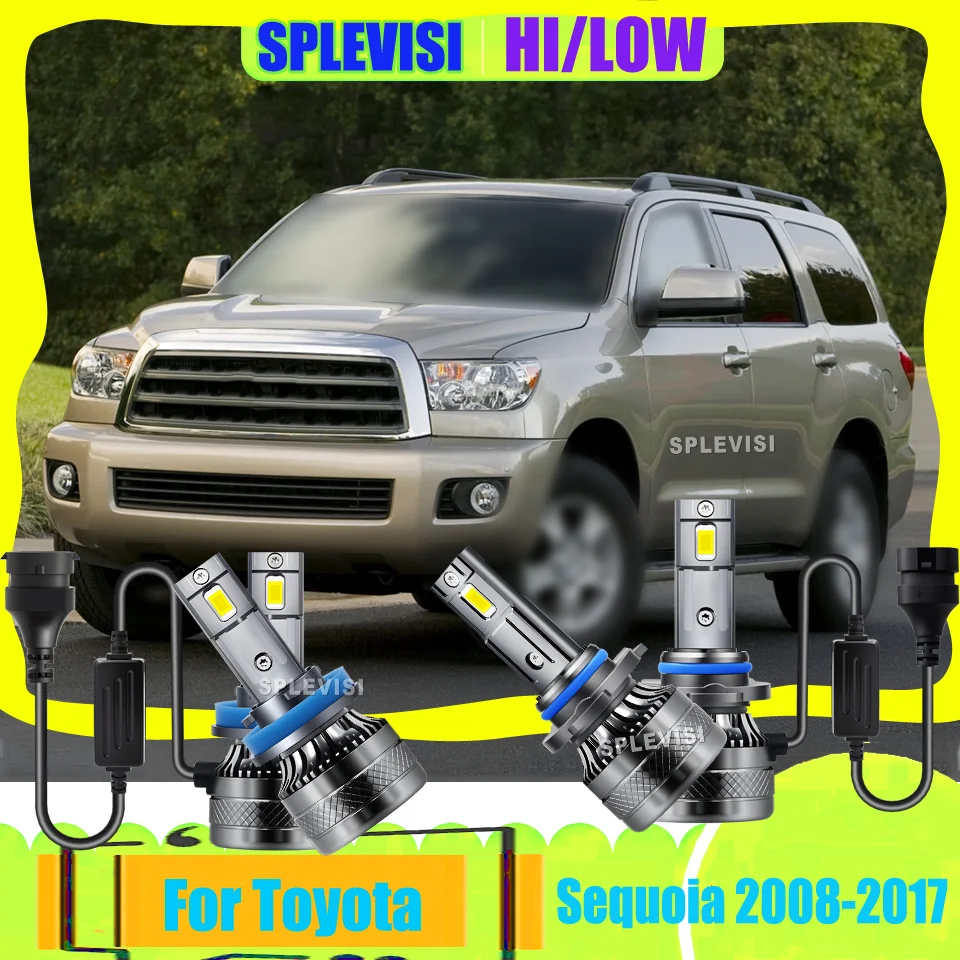 

Brand-new Upgrade 12V LED Headlight Bulbs Kit Hi/Low beam For Toyota Sequoia 2008 2009 2010 2011 2012 2013 2014 2015 2016 2017