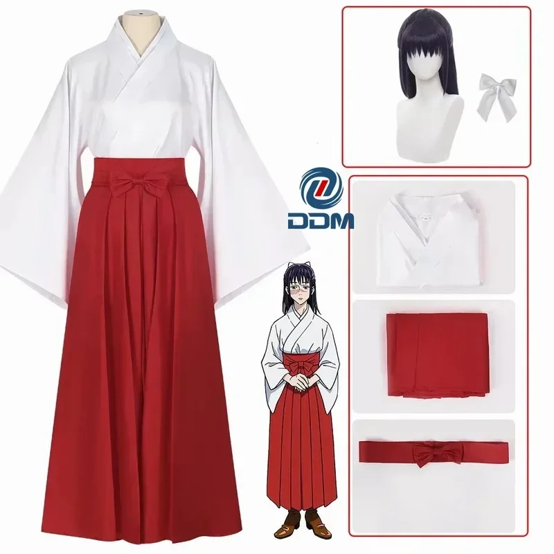 ♥ 2026 New Anime Jujutsu Kaisen Iroi Cosplay Costume Iori Utahime Kimono Uniform Wig Full Suit For Women Halloween C ★ Look at m view 3