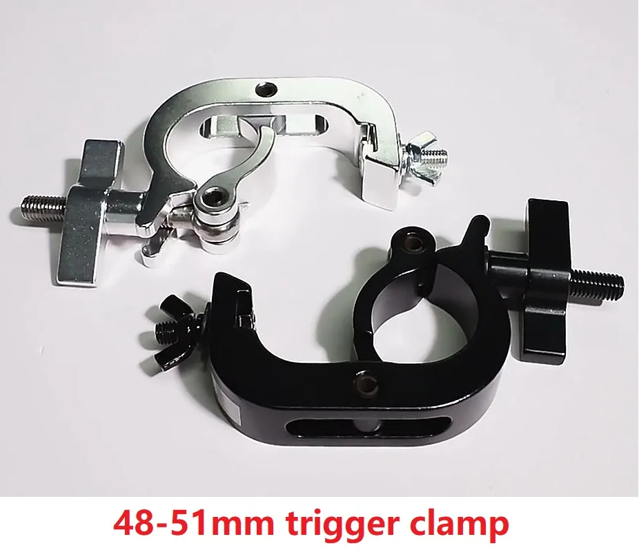 20pcs Heavy-Duty Aluminum Trigger Truss Clamp Coupler Light Hook Accessory Stage Truss Clip for 48-51mm Pipe 250KG Load Capacity