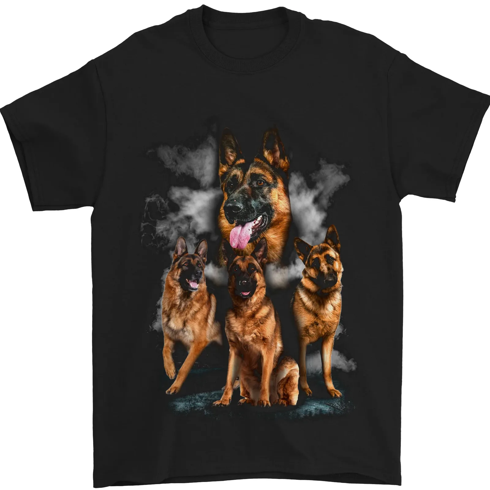 

German Shepherd Montage For Dog Lovers Mens T-Shirt 100% Cotton