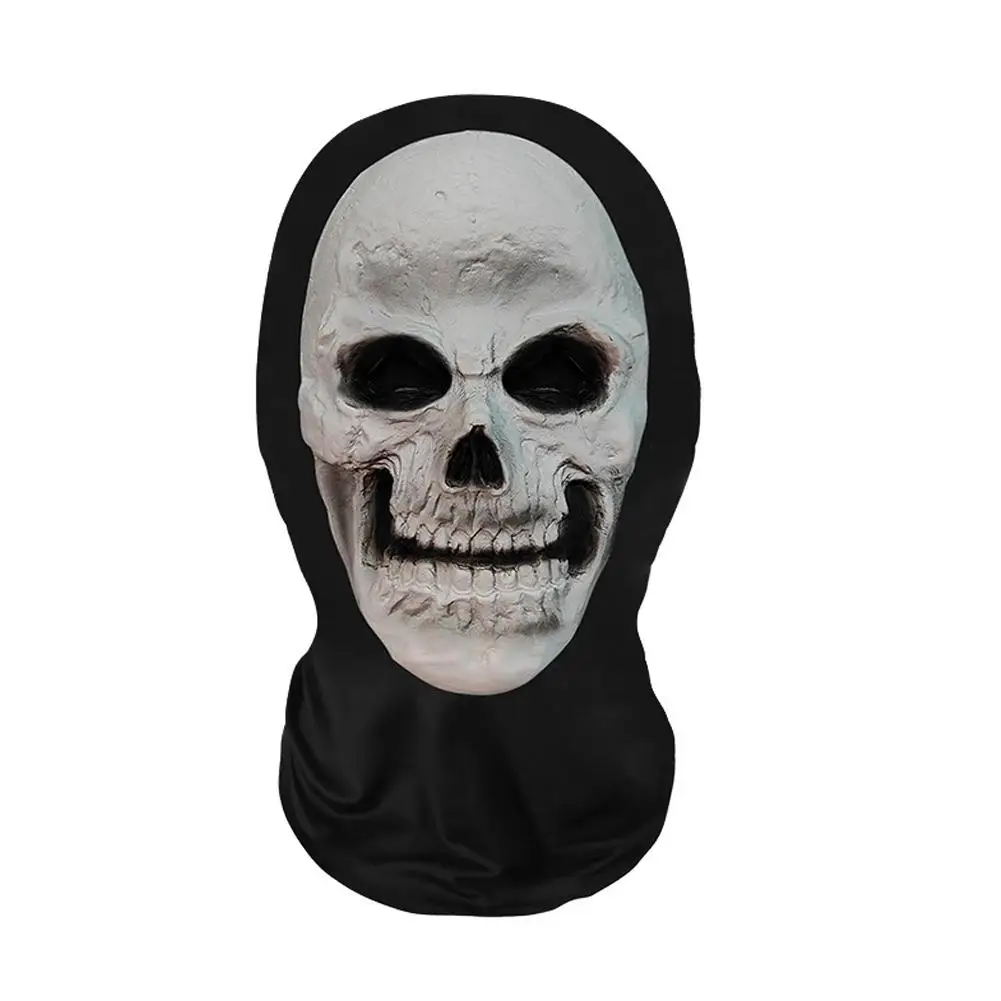 Halloween-Geistergesicht 3D-gedruckte Maske, dehnbares Netz, Vollgesichtsmaske, Totenkopf-Rollenspiel-Kopfbedeckung, Halloween-Cosplay-Horror-Balaclava – Detail 1