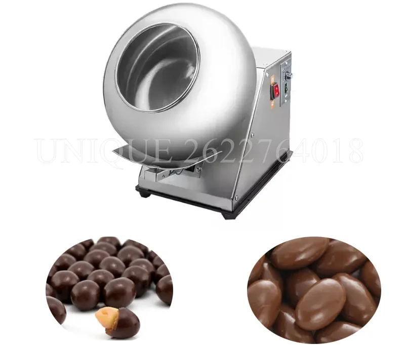 Máquina automática para hacer aperitivos y dulces, pulido de azúcar, sartén para recubrimiento de Chocolate, máquina pulidora de recubrimiento de película de pastillas redondeadas