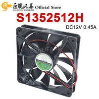 For GLOBE FAN RL4Z Chassis Power Cooling Fan S1352512H 135x135x25mm 13.5cm 12V 0.45A 2Pin New