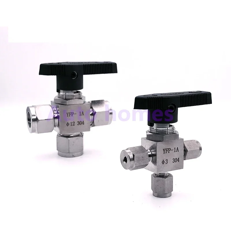 Ball Valve Hard Tube Stainless Steel 304 High Pressure Temperature Acid Proof 3 Way Ball Valve YFP-1A