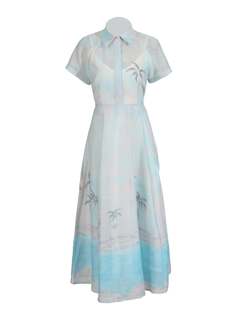 Women's ort Sve Printed irt V-Ne High Waist  Skirt Set Autumn Winter Faion Trendy Casual Comfortable Clothing