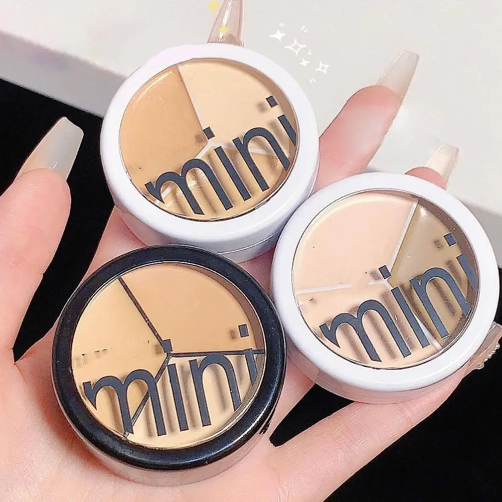 3-Color Concealer Palette Cream Covers Acne Marks Dark Circles Face Multifunction Lasting Tool Brighten Makeup Face Cosmeti S2B9