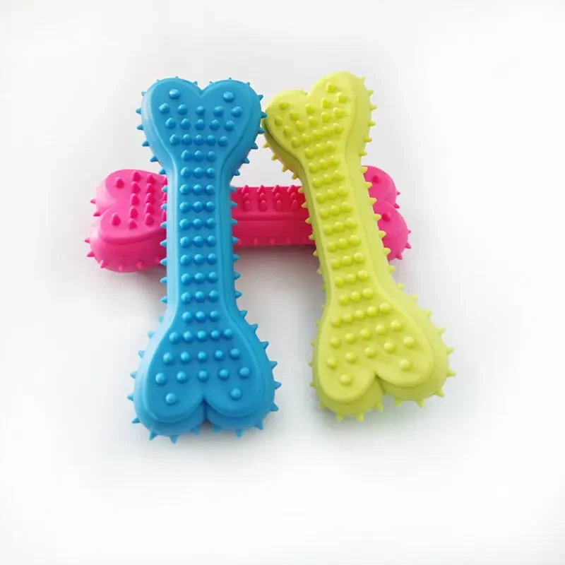 1PC Pet Chew Toy Soft Rubber Bite-resistance Bone Shape Teeth Grinding Chewing Toys for Small Dogs Training Pet Supplies image 5
