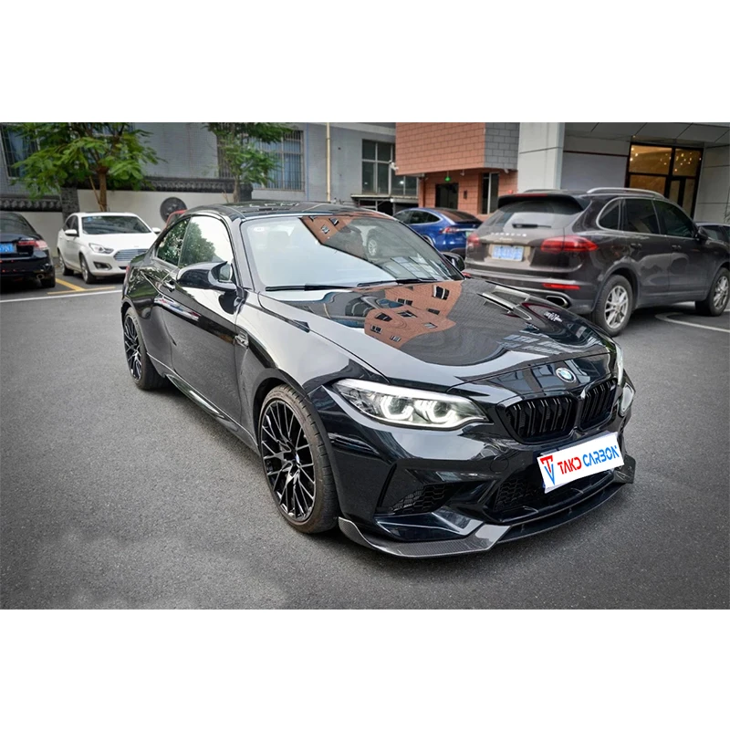 TAKD Carbon Real Car Data Development Dry Carbon Fiber universal rear spoilers Front Bumper Lip Diffuser For BMW M2C F8X