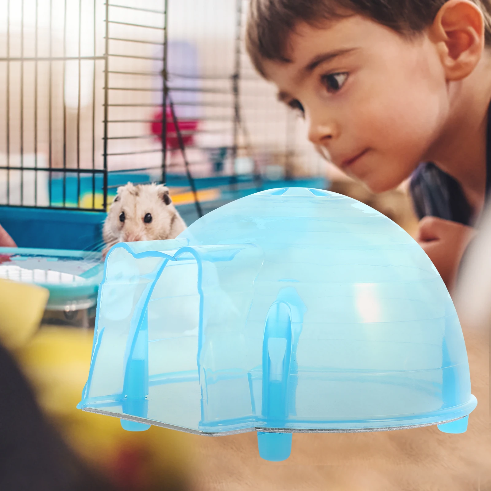 

2PCS Cooling Mini Hut Hamster Small Pet House Summer Cool Cottage Guinea Pig Accessories Refreshing Plastic Nesting Hideout Ice