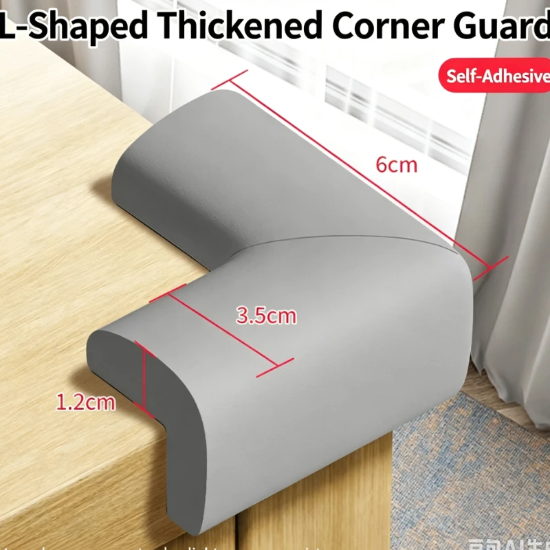 10PCSCyan U Shaped Silicone Table Corner Protector Non Adhesive Right Angle Anti Bump Guard