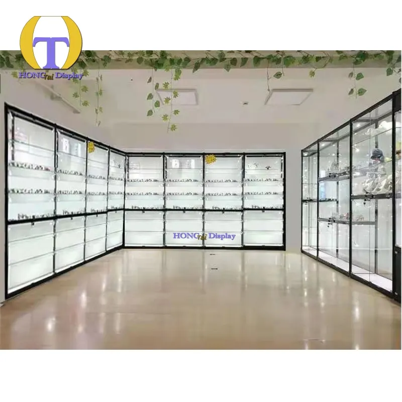 Custom.Custom Retail Tobacco Shop Glass Furniture Display for Company Showroom to Display Antique and Collectibles Figurine
