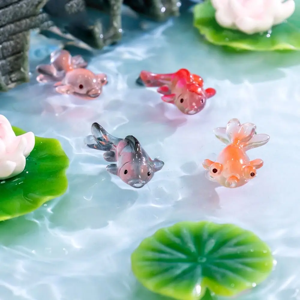 Koi carpa bonito pequeno peixe ornamentos decoração acessórios diy aquário pequenos ornamentos micro paisagem ornamentos