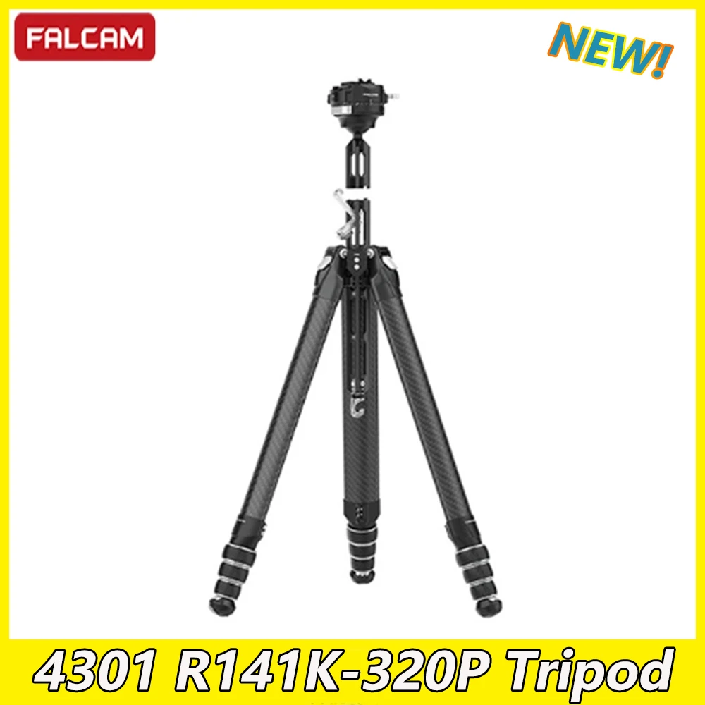 

FALCAM 4301 R141K-320P TreeRoot Quick Lock Carbon Fiber Tripod Professional Photography Camera Panoramic Pan Tilt Tripod