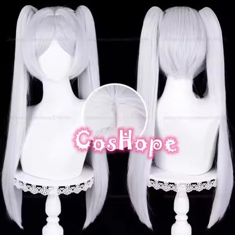 Frieren Cosplay Wig 68cm Long Silver White Wig Cosplay Anime Wigs Heat Resistant Synthetic Wigs