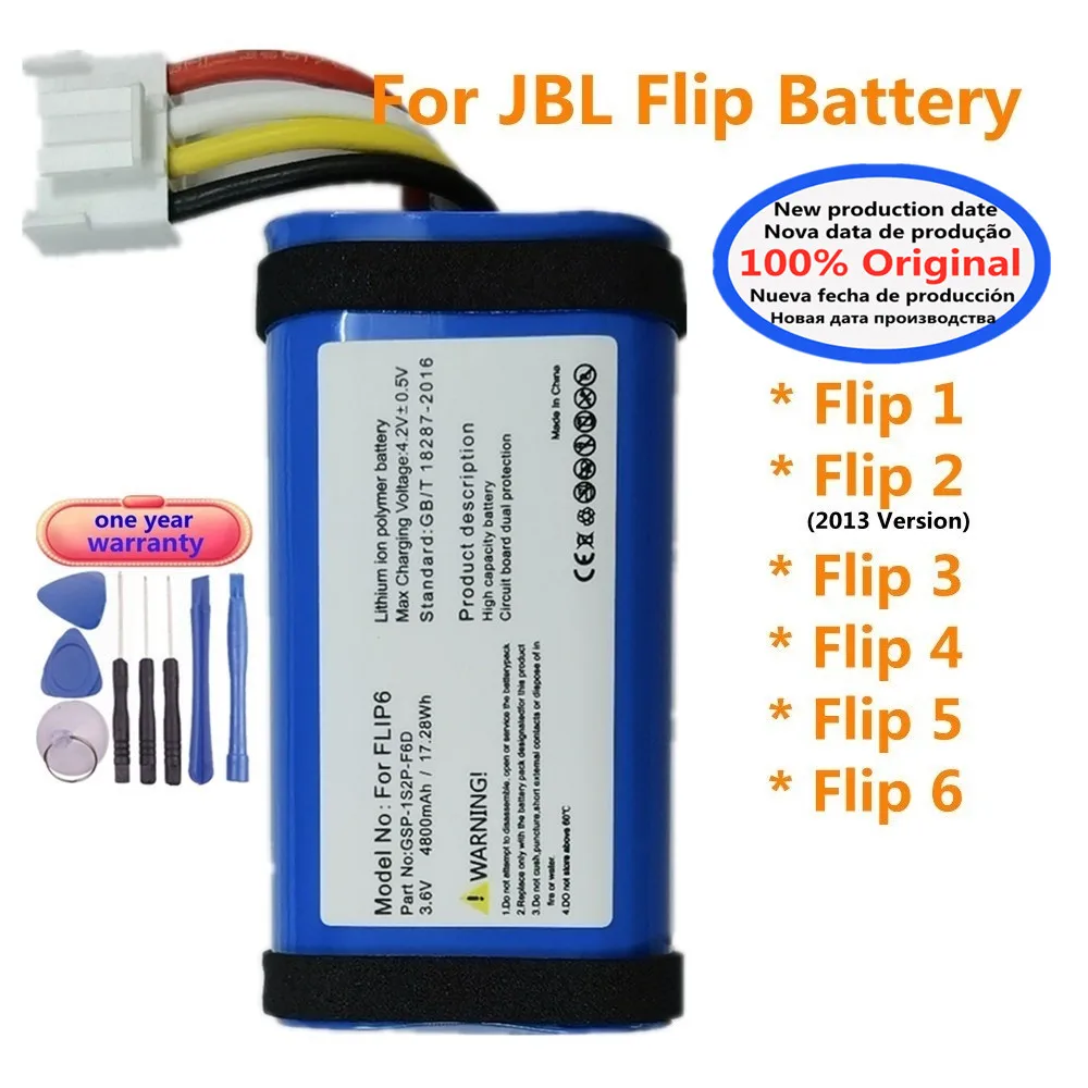 Nouvelle Batterie d'origine pour Enceintes JBL Flip 4 3 6 5 2 1 7 Flip3 Flip4 Flip5 Flip6 Flip7 GSP872693 01 Édition Spéciale