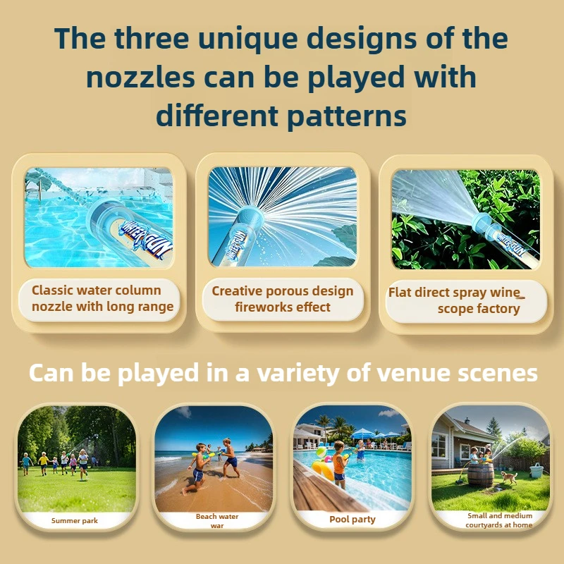 الألعاب النارية رذاذ المياه التراجع مدفع المياه في الهواء الطلق ألعاب سبلاش لأنشطة حوض السباحة في الحديقة للأطفال الصيف ألعاب رذاذ الماء التفاعلية #3
