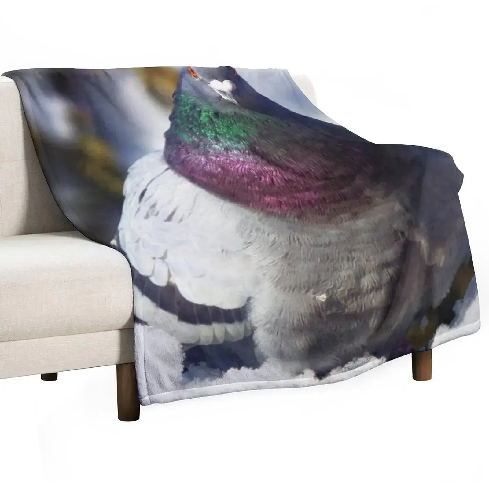 

Cute Feral Pigeon Throw Blanket Shaggy Beautifuls christmas gifts Blankets