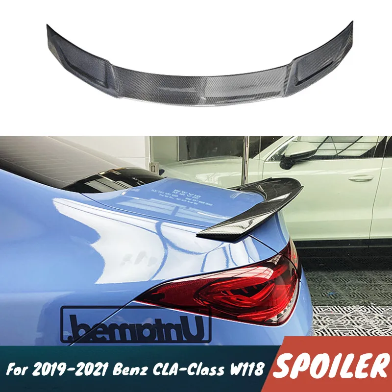 For 2019-2021 Mercedes Benz CLA-Class W118 Carbon Fibe/FRP Materia Car Rear Trunk Lid Spoiler Exterior Tuning Accessorie