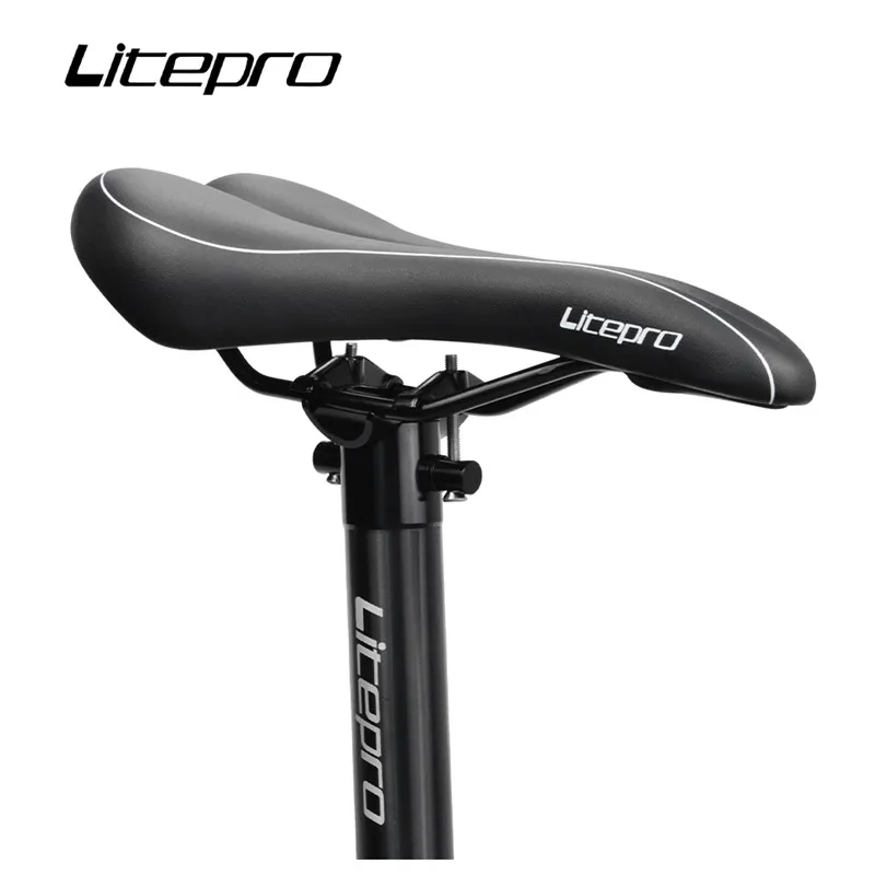 Litepro Folding Bike Saddle Cushion All-inclusive Leather Seat Cushion Mountain Road Bike Comfortable Non-slip Seat Cushion