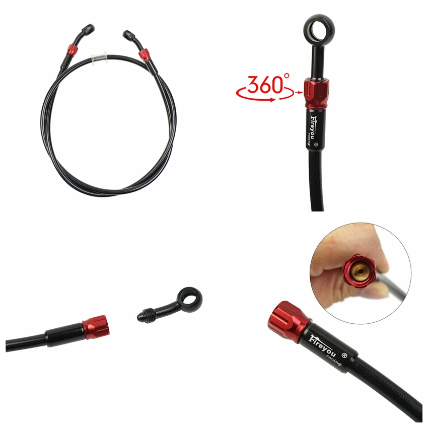 Motorcycle Master Cylinder Lever Hydraulic Clutch Oil Hose Line Pipe Rear Foot Brake Pull Rod Atv Dirt Pit Bike Braided Tubing