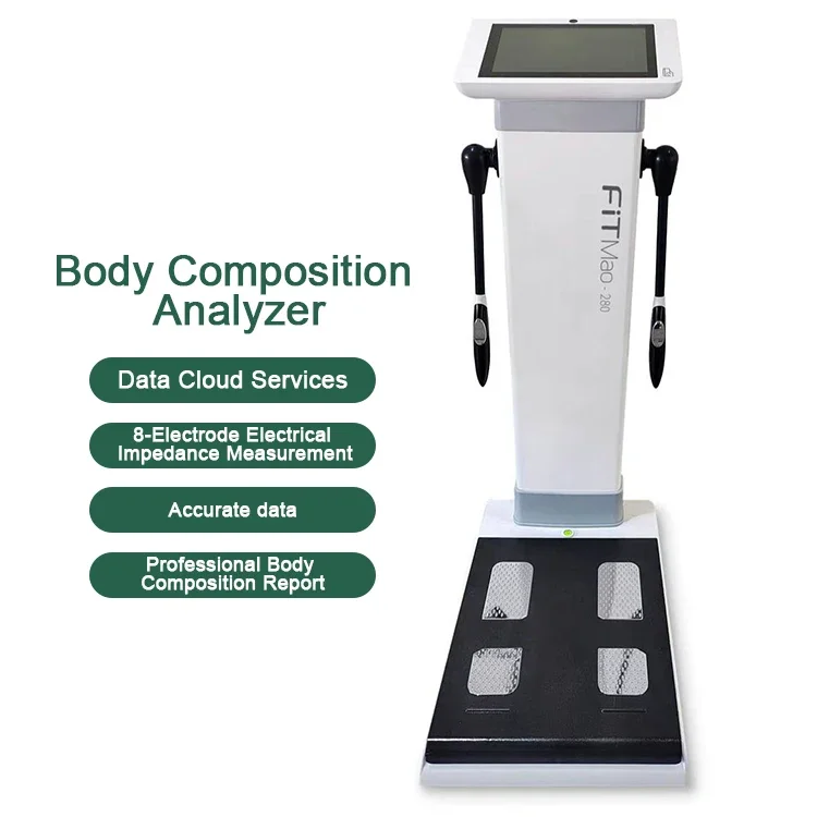 Body Composition Analyser Body Fat Analyze Detect Skin Moisture Body Composition Monitor With A4 Report Weight Scale Printer
