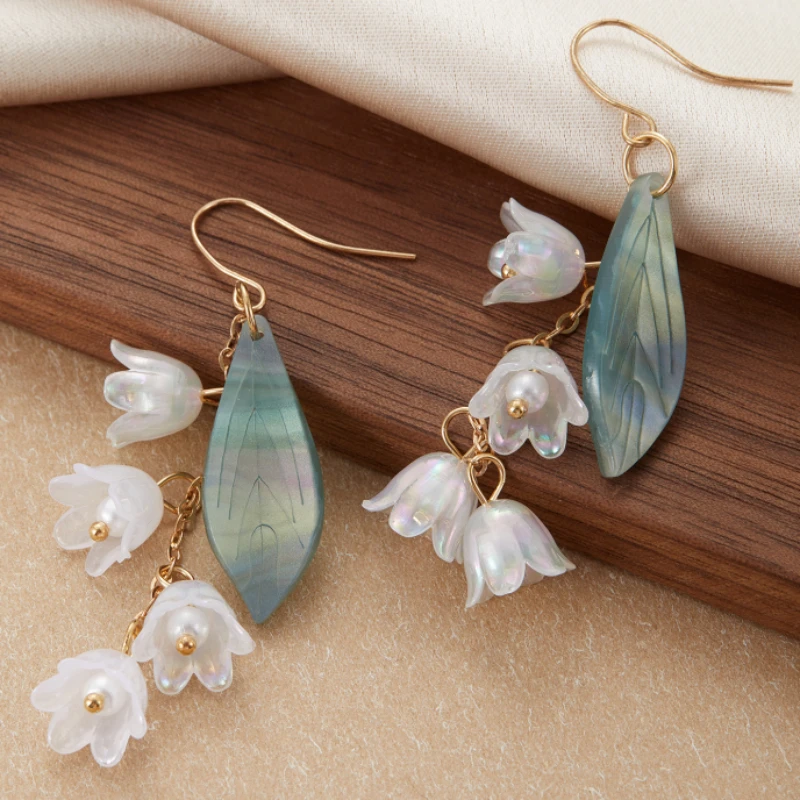 أقراط شرابة على شكل زهرة أوراق شجر عصرية جديدة، إكسسوارات مجوهرات مخصصة للاستخدام اليومي متعددة الاستخدامات للعطلات