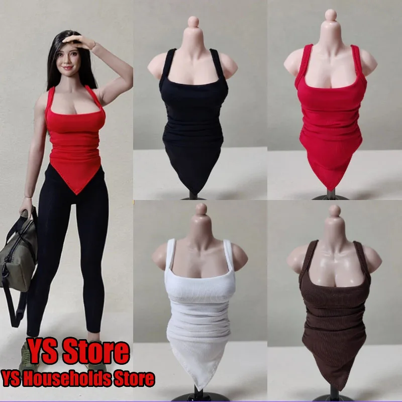 DMTOYS 1/6 Female Soldier Hanging Neck Sport Vest Loose Suspener Hot Top Clothes Accessory For 12