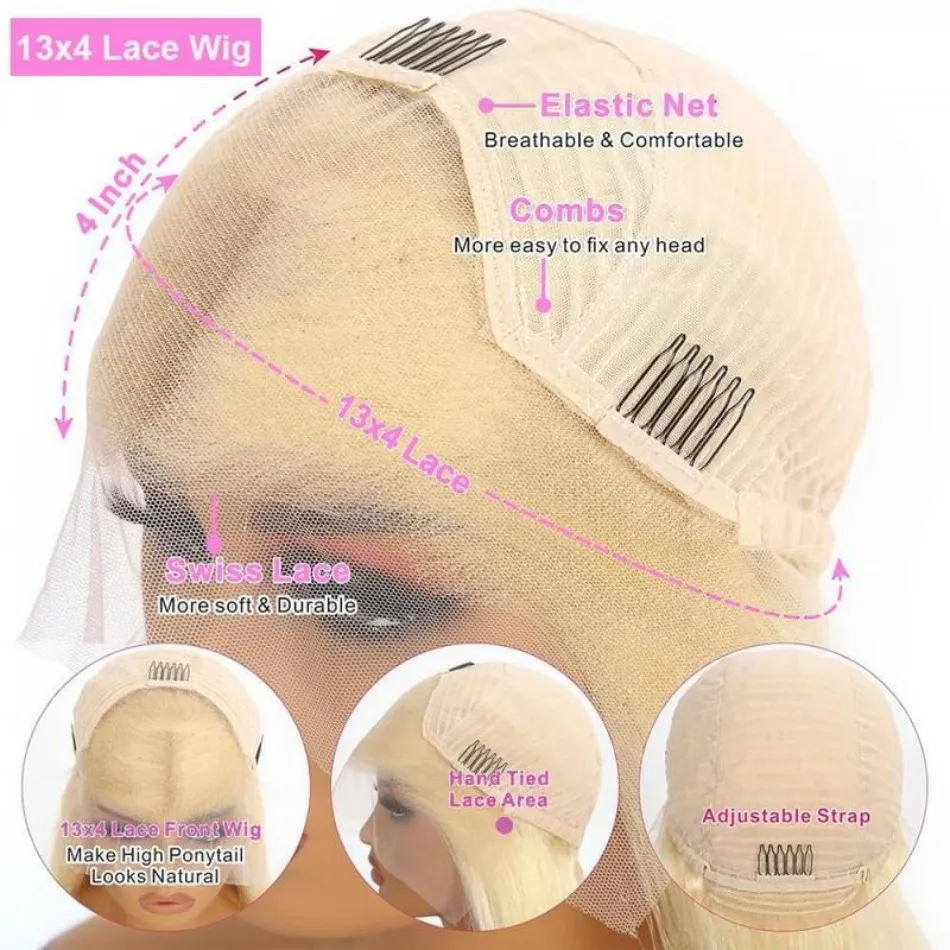Blonde Human Lace Front Wig 613 Hd Lace Frontal Wig 13X6 Body Wave Human Hair Wigs 100% Human Hair Quality Pre Plucked Brazilian - Image 6