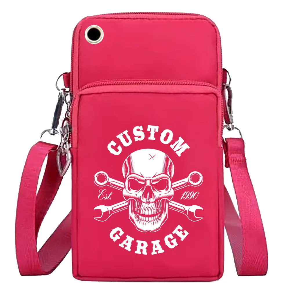 Mobile Phone Bag Shoulder Bags Women Wrist Pack Apple/Huawei/Xiaomi/Samsung Universal Waterproof Cell Phone Packet Skull Series