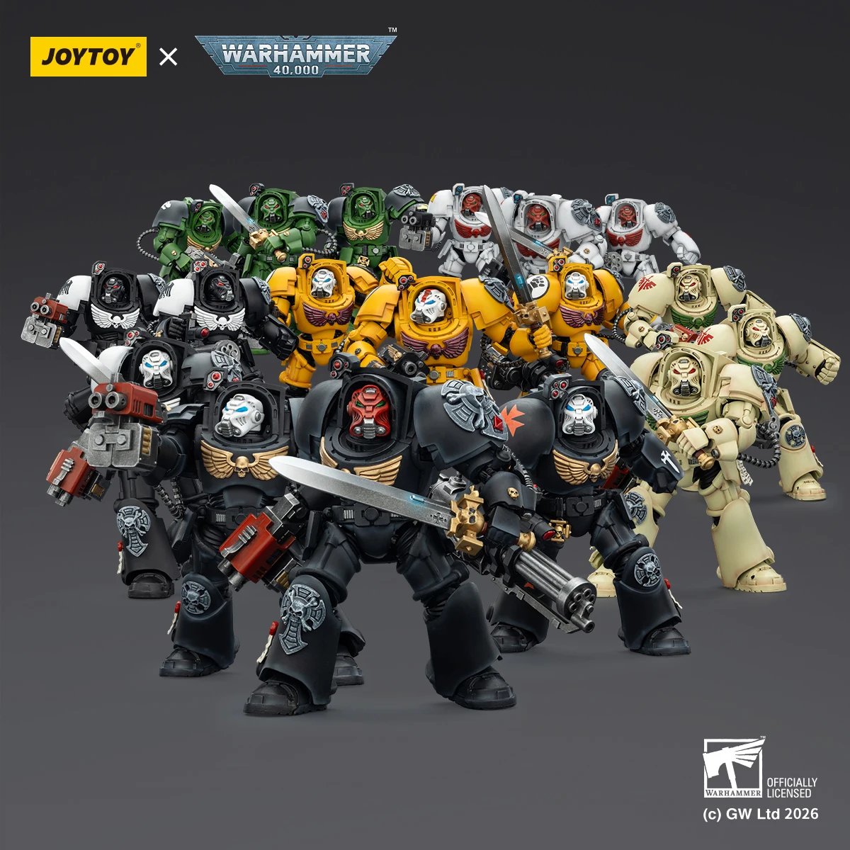 

JOYTOY 1:18 Action Figure Warhammer 40K 6 Legion 18 Style Terminator Collectible Model Toys Desktop Decoration Gifts for boys