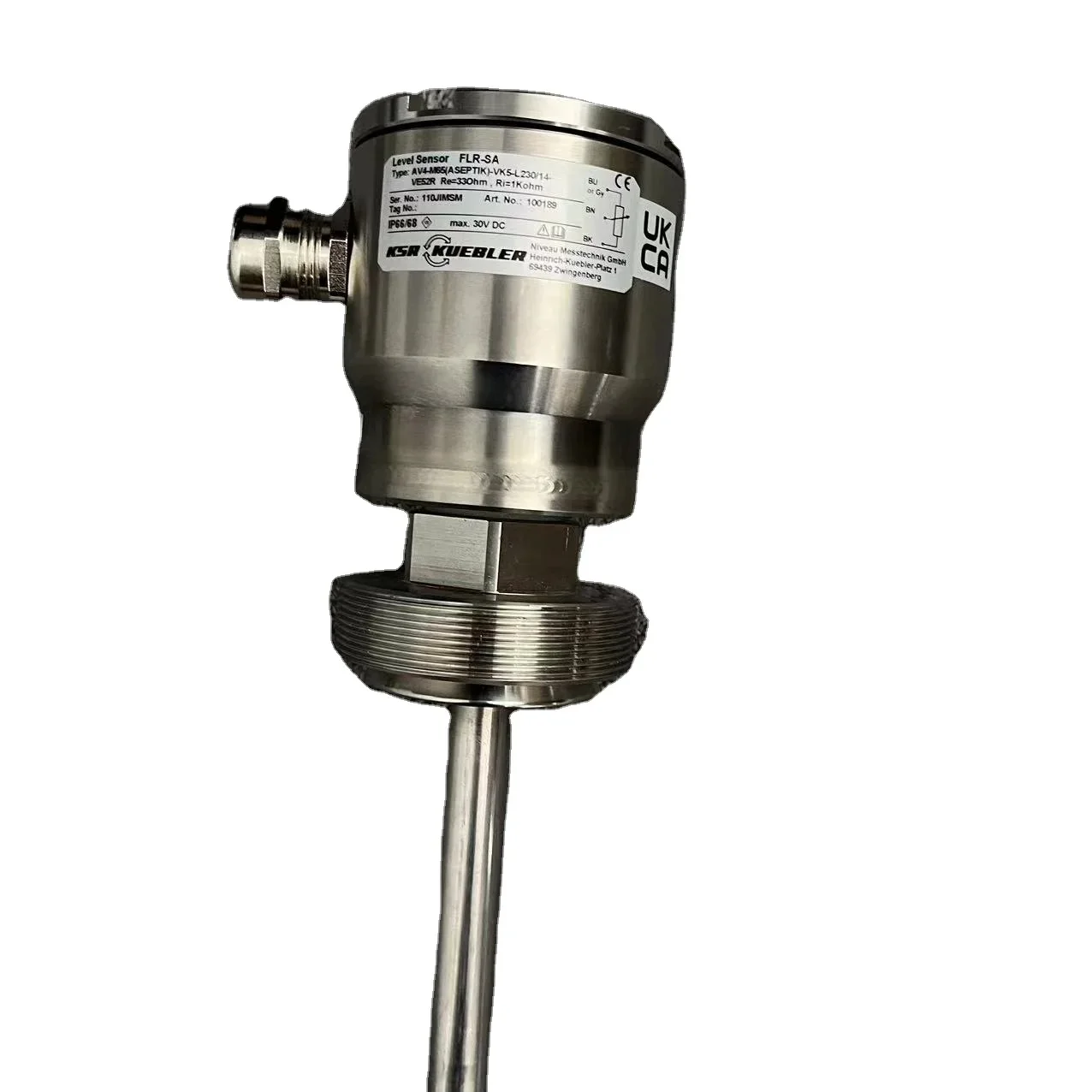 

original KSR kuebler liquid level transmitter AV4-M65 (ASEPTIK)-VK5-L230/14-VE52R