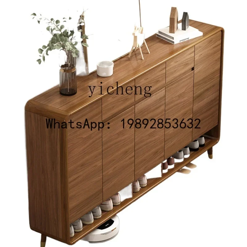 b19Shoe Cabinet Household Large Capacity Entry Door Wall Hallway Corridor outside Aisle Elevator Entrance Storage Cabinet