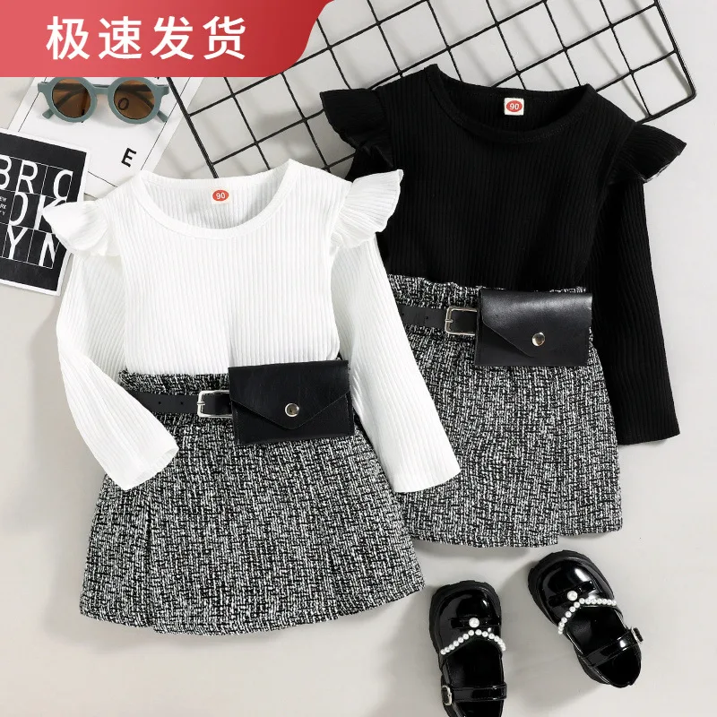 girls Spring Autumn Style 2PCS SETS Fashionable kids' sets and outfits Girls Clothes Everyday Pants Set
