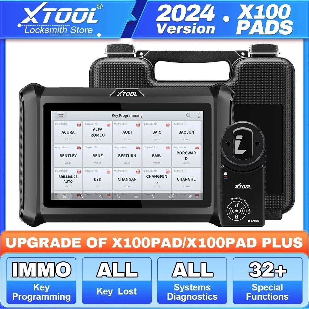 XTOOL X100 PADS IMMO Key Programming Tools All Key Lost OBD2 All System Diagnostic Scaner Upgraded of X100 PAD X100PAD2 EEPROM