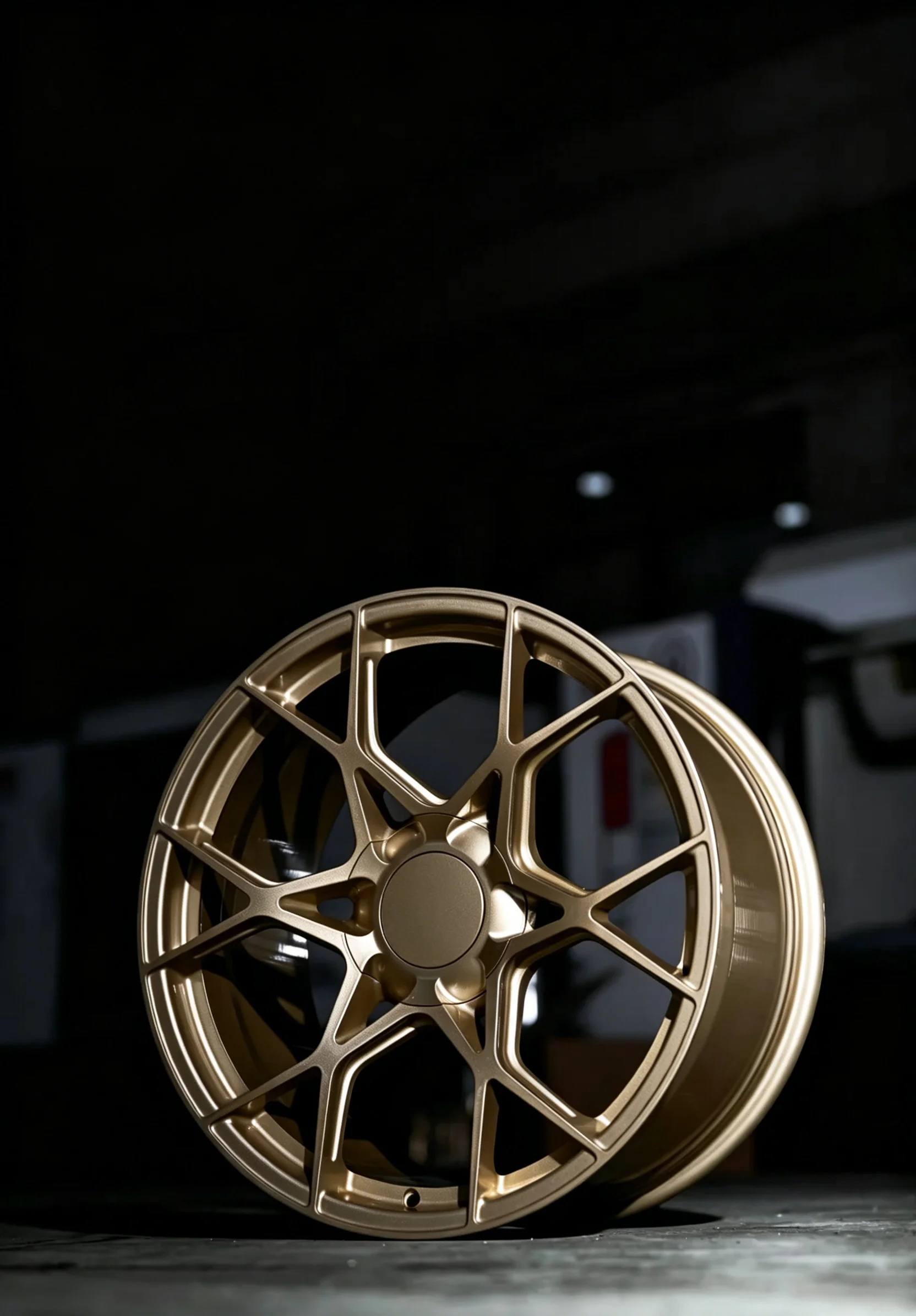 Hollow Multi-spoke Matte Bronze Alloy Rims Low-key Matte Texture for Vehicle Personalized Upgrade