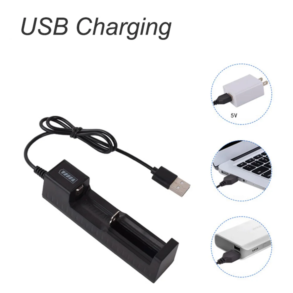 Universal 18650 Battery Charger Smart USB Chargering for Rechargeable Lithium Battery Charger Li-ion 18650 26650 14500 17670